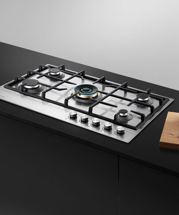 Fisher & Paykel CG905DNGX1 90cm Series 7 5 Burner Gas Hob Natural Gas - Stainless Steel
