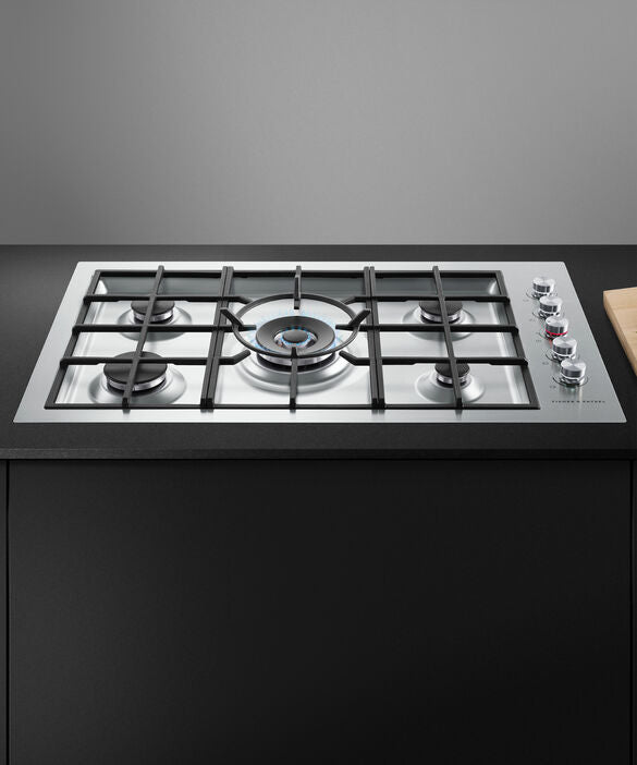 Fisher & Paykel CG905DWNGFCX3 90cm Series 9 5 Burner Gas Hob Natural Gas - Stainless Steel