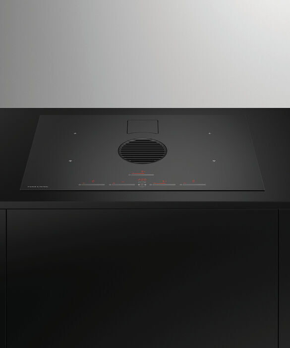 Fisher & Paykel CID834RDTB4 83cm Series 9 Minimal 4 Zone Induction Hob with Integrated Ventilation - Black