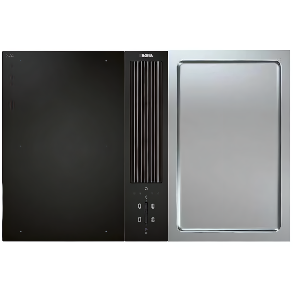 BORA Classic 2.0 CKA2FIT Stainless Steel & Black Hood & Tepan Cooktop Set