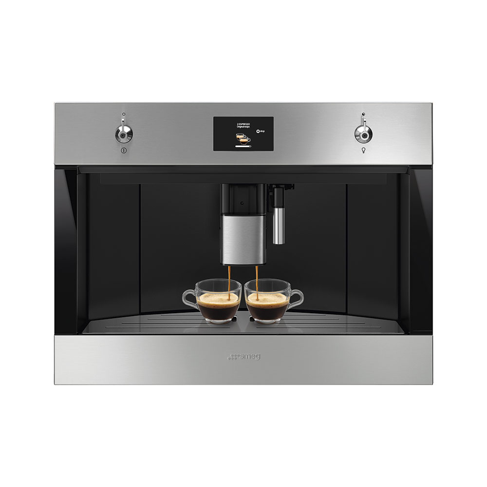 Smeg CMS4303X Classic Automatic 45 cm compact built-in espresso coffee machine Stainless steel - Lux Appliances