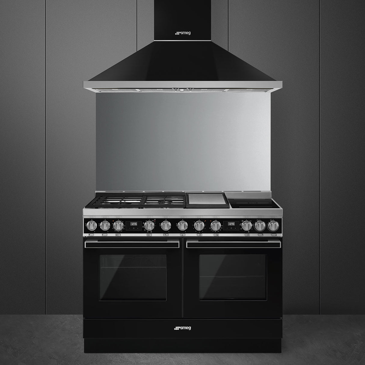 CPF120IGMPBL 120x60 cm Portofino Dual fuel Cooker with Mixed Hob - Lux Appliances