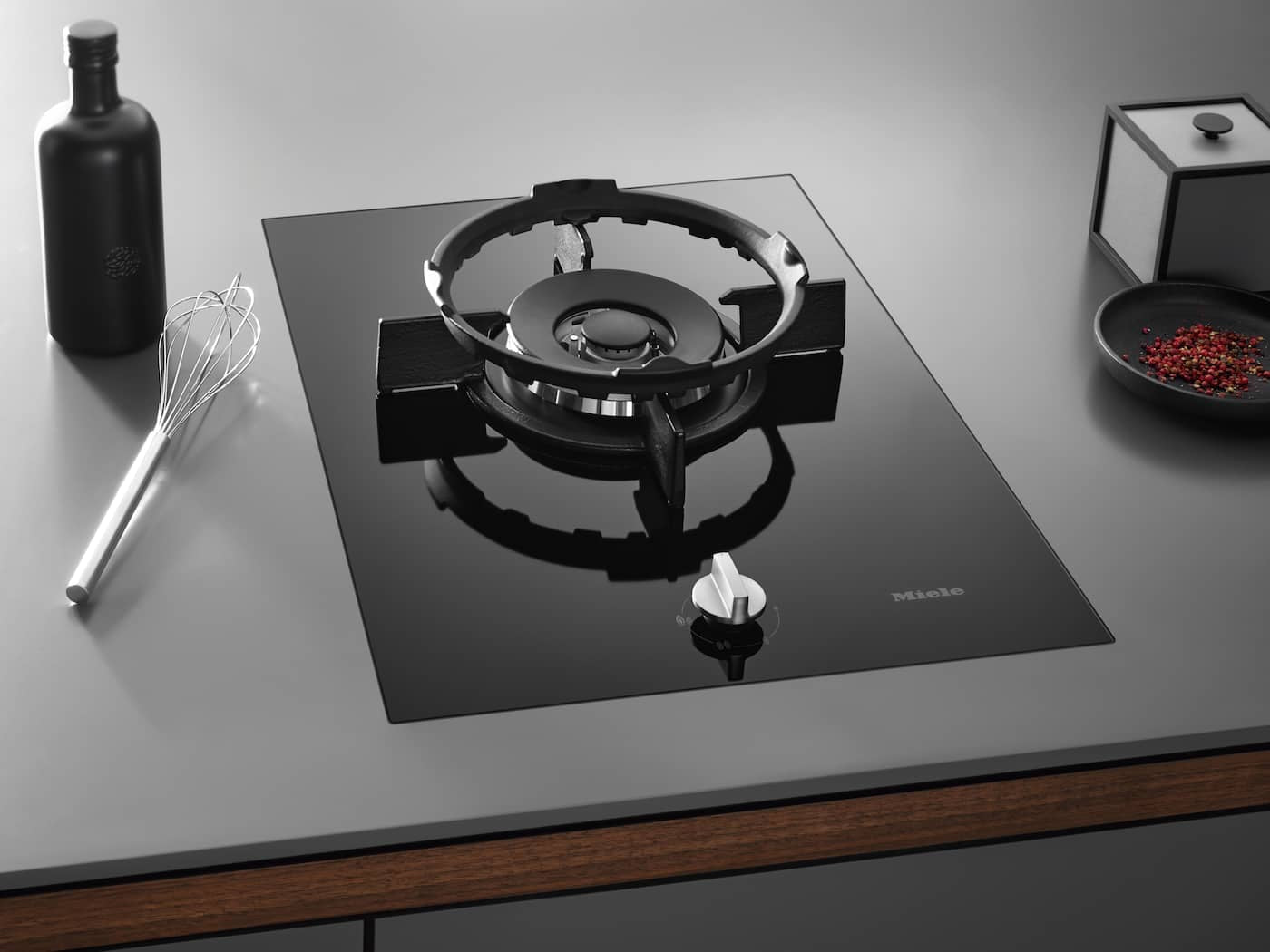Miele CS7101-1FL 38cm Wide Gas Domino Hob - Black