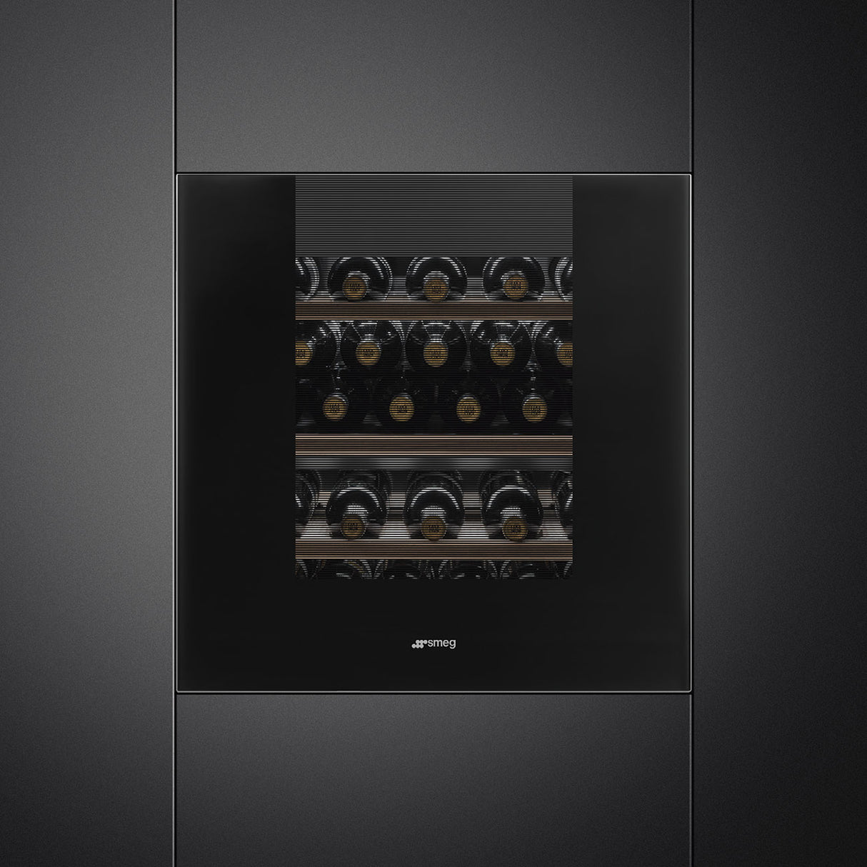 Smeg Linea CVI129B3 Built-In Wine Cooler - Black