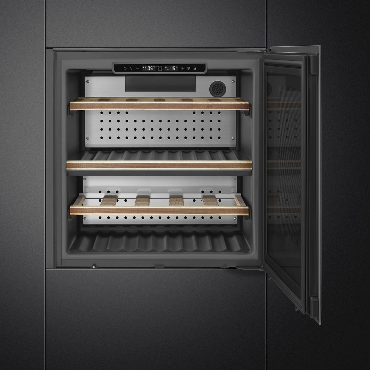 Smeg Linea CVI129B3 Built-In Wine Cooler - Black