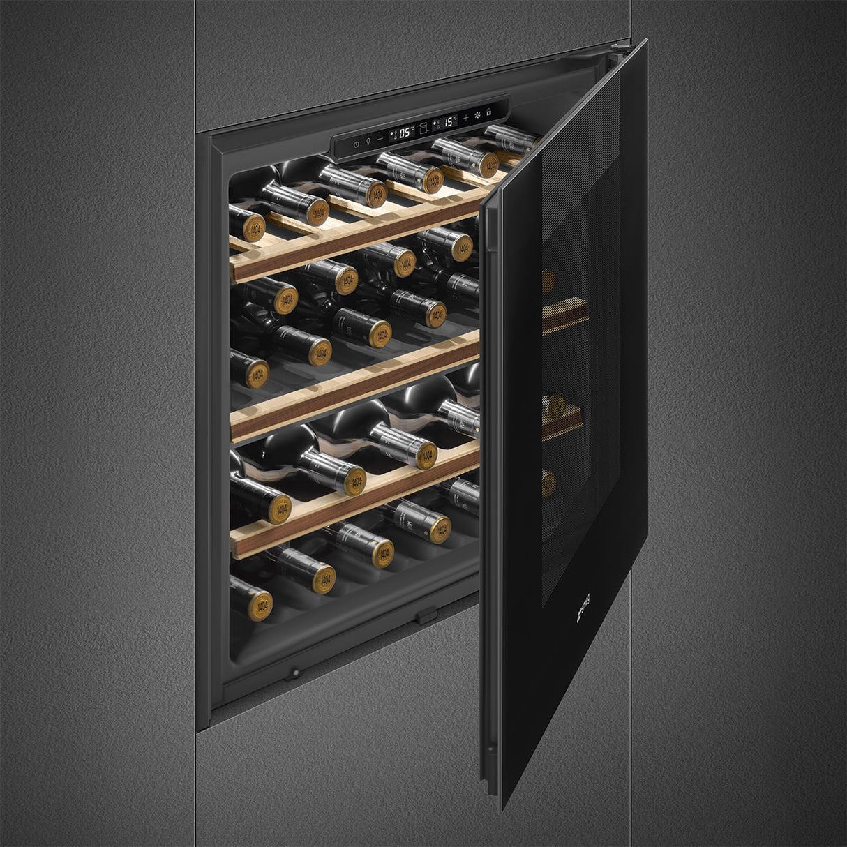 Smeg Linea CVI129B3 Built-In Wine Cooler - Black