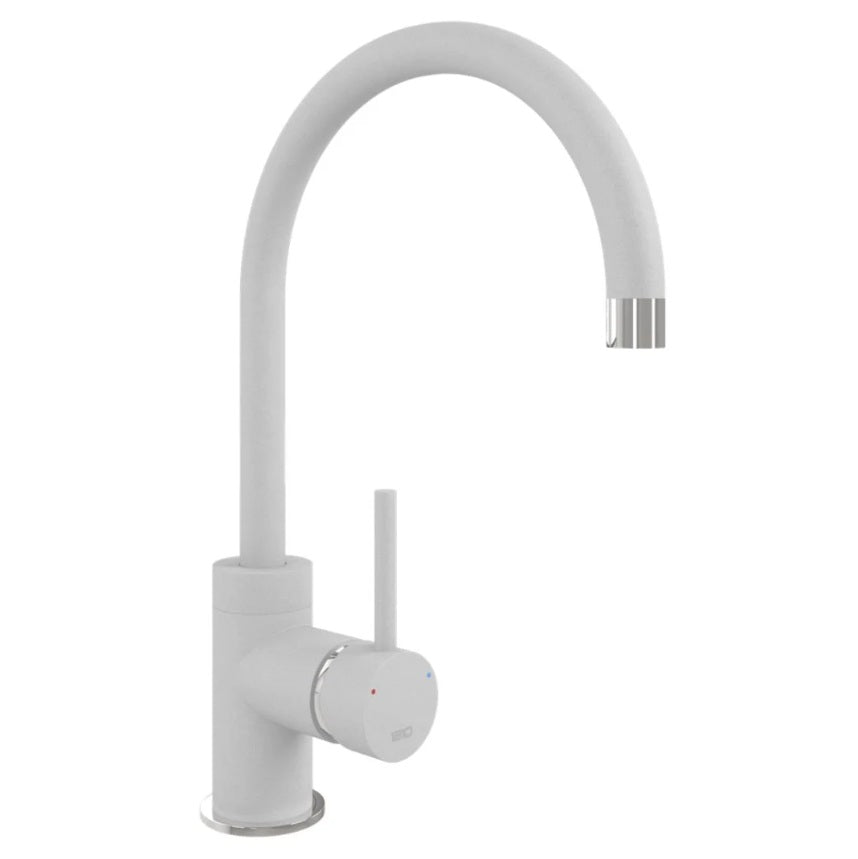 1810 COU/01/CH/S/GDW - Courbe Curved Spout - White