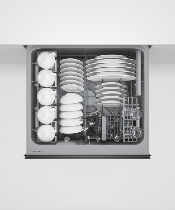Fisher & Paykel DD60D2HNB9 Series 7 Contemporary Double DishDrawer Dishwasher - Black Stainless Steel