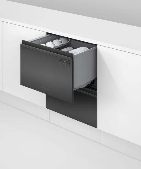 Fisher & Paykel DD60D2HNB9 Series 7 Contemporary Double DishDrawer Dishwasher - Black Stainless Steel