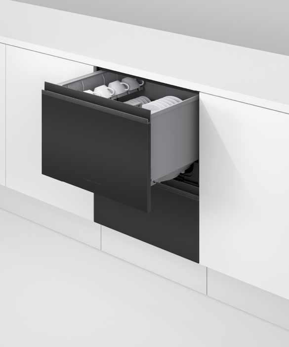 Fisher and Paykel DD60D4HZB9 Series 9 Contemporary Double DishDrawer Dishwasher - Black