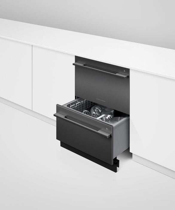 Fisher & Paykel DD60DDFHB9 Series 9 Contemporary Double DishDrawer Dishwasher - Black Stainless Steel