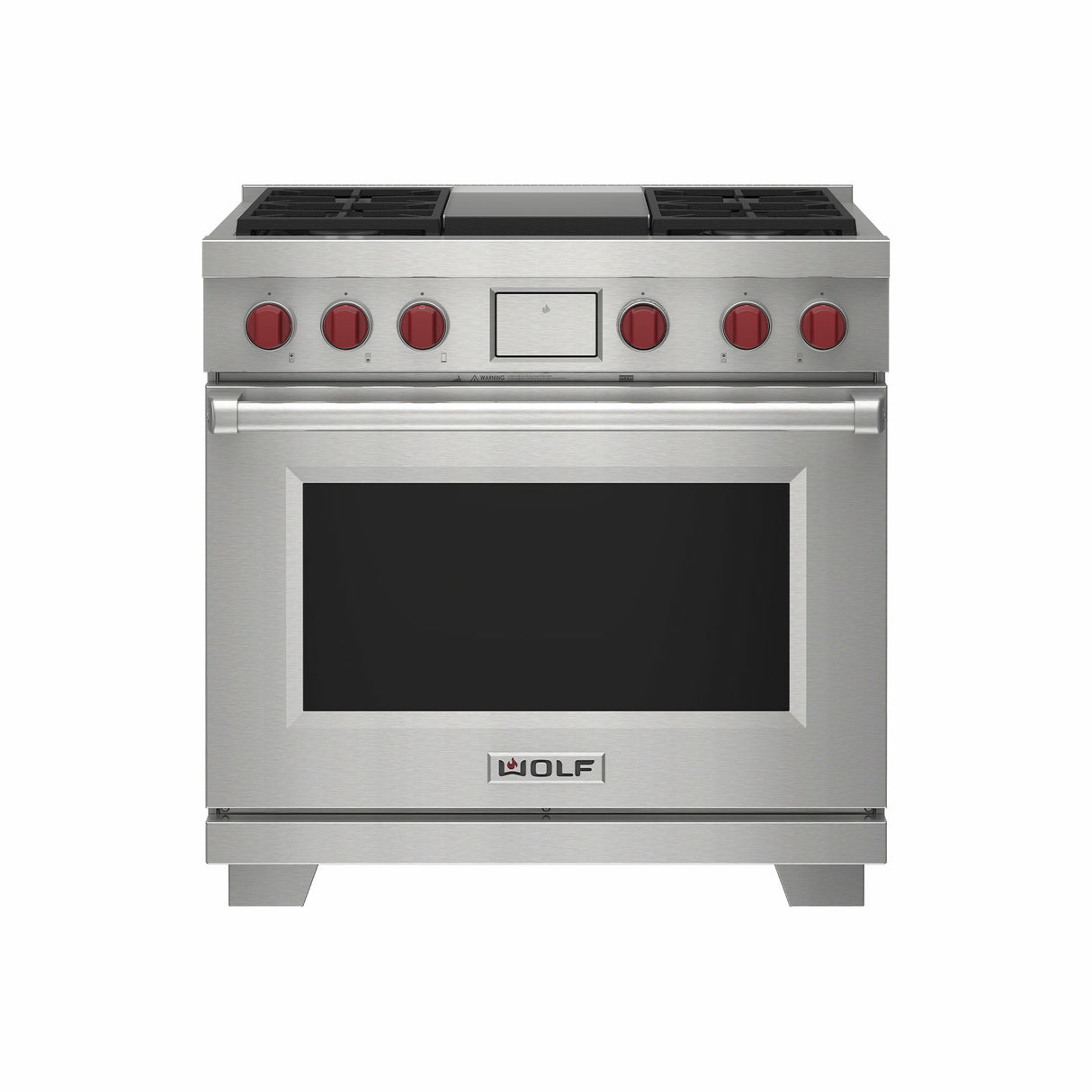 Wolf DF36450G/S/P 36" Dual Fuel Range - 4 Burners & Infrared Grill