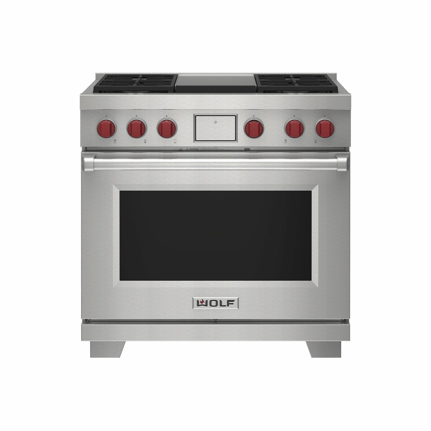 Wolf DF36450G/S/P 36" Dual Fuel Range - 4 Burners & Infrared Grill