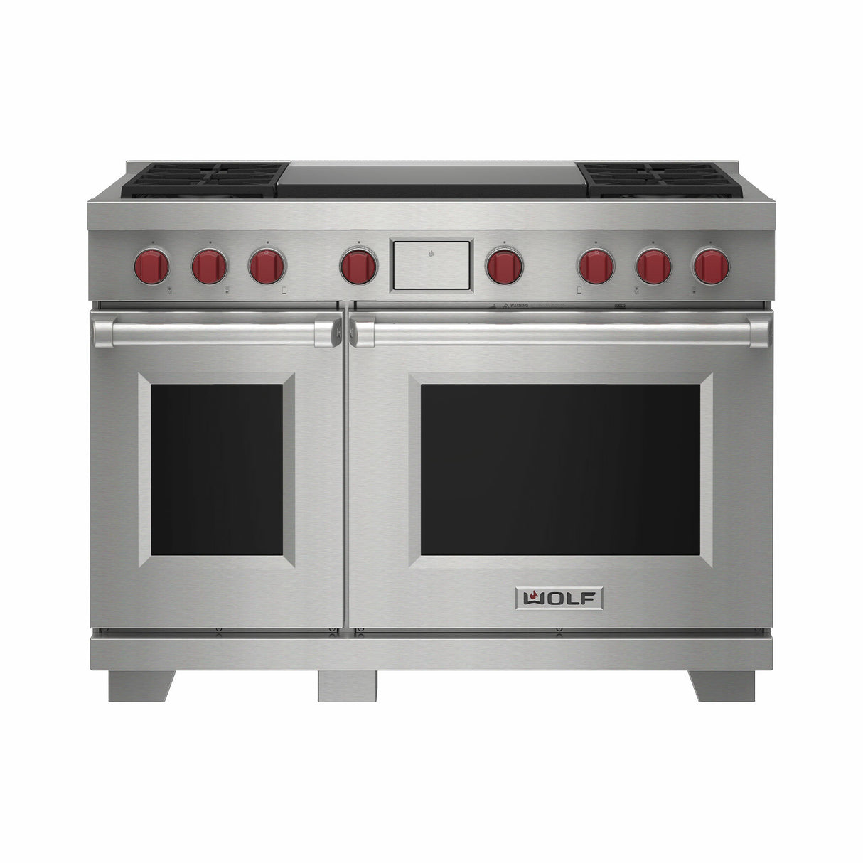 Wolf DF48450DG/S/P 48" Dual Fuel Range - 4 Burners & Infrared Dual Griddle
