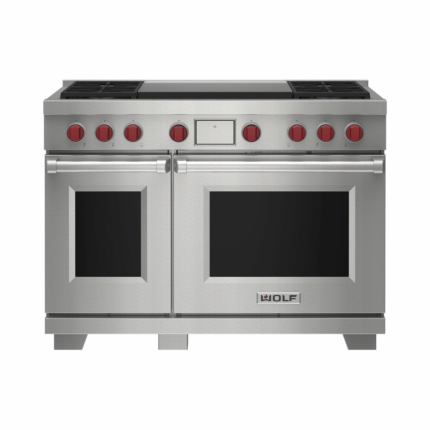 Wolf DF48450DG/S/P 48" Dual Fuel Range - 4 Burners & Infrared Dual Griddle