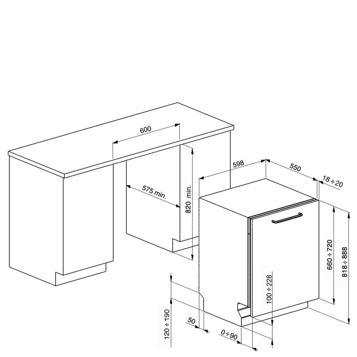 Smeg DI211DS Fully Integrated Dishwasher