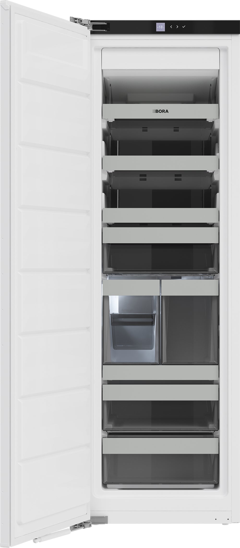 BORA F178GW Fully Integrated Freezer with Internal Ice Dispenser – Fixed Hinge