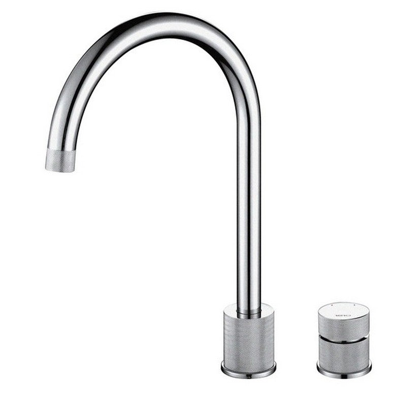 1810 Finire Knurled Two Hole Tap - FIN/02/BS - Brushed Steel