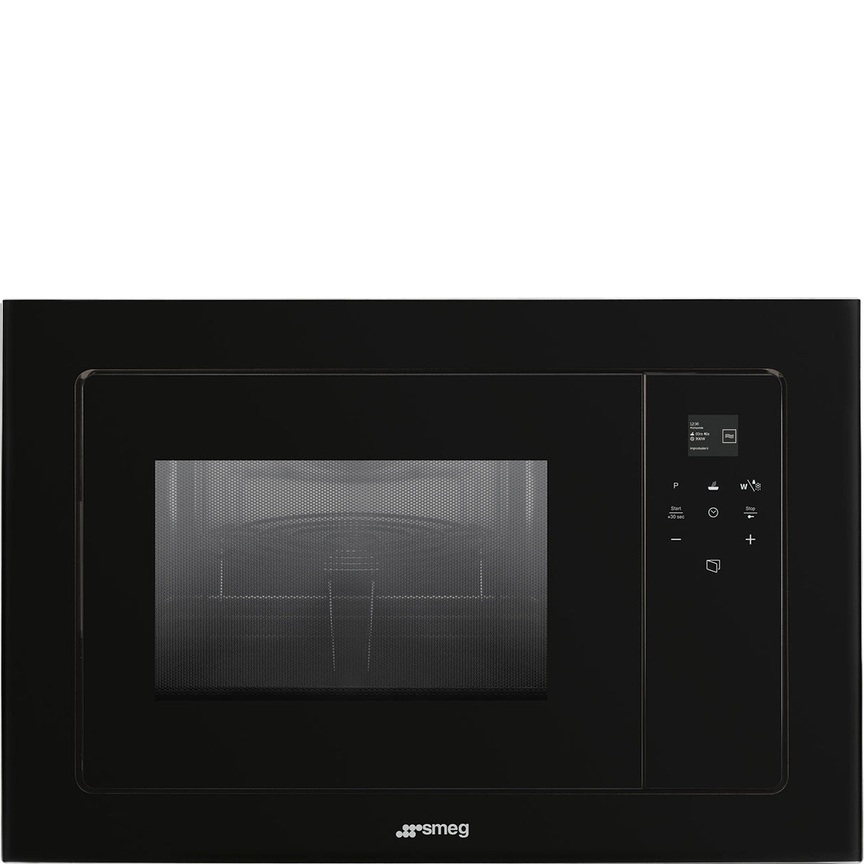 Smeg FMI120G 20 l Built-in Microwave with grill in Black - Lux Appliances