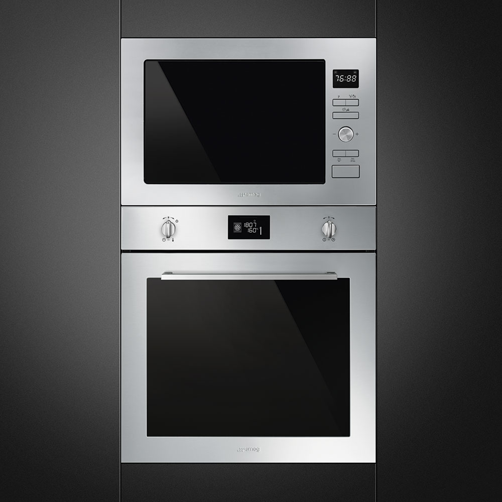 Smeg FMI425X 25 l Built-in Microwave with grill in Stainless steel - Lux Appliances