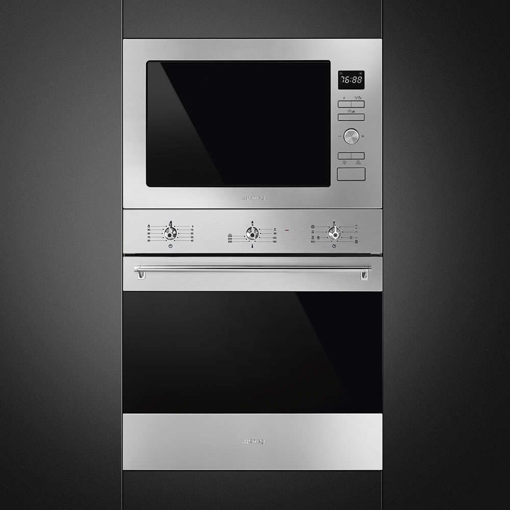 Smeg FMI425X 25 l Built-in Microwave with grill in Stainless steel - Lux Appliances