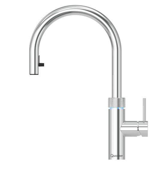 Quooker FXRSSTPRO Flex Pull Out Hose Tap with PRO3 Boiling Water Tank - Stainless Steel