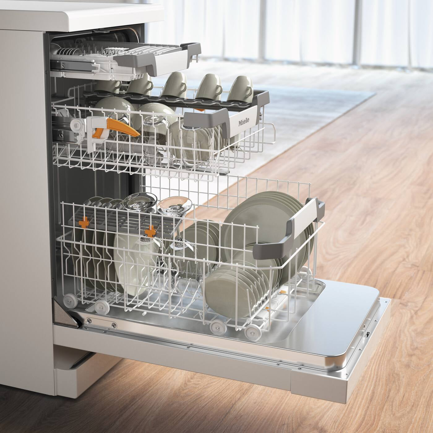 Miele G5740SC 45cm Wide White Freestanding Slimline Dishwasher