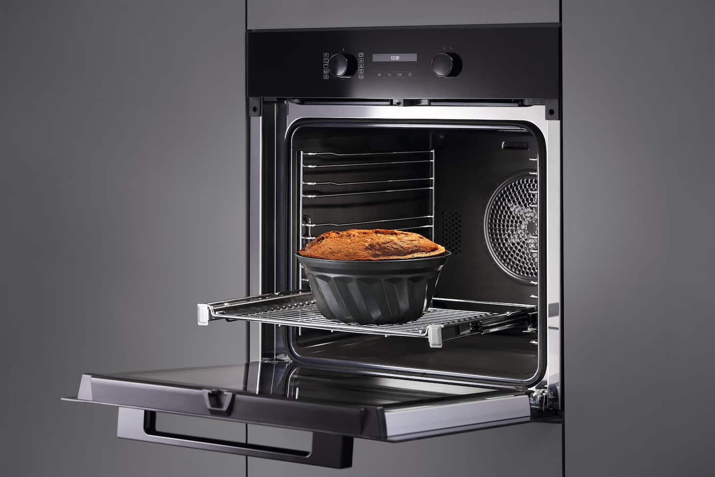Miele Contourline H2766-1BP  Built-in Pyrolytic Single Oven - Obsidian Black