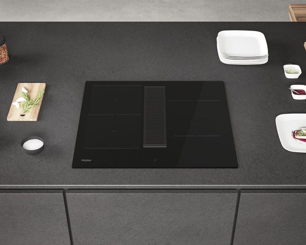 Haier ID Series 6 HAIH6IESCF 60cm Four Zone Black Induction Hob - Black