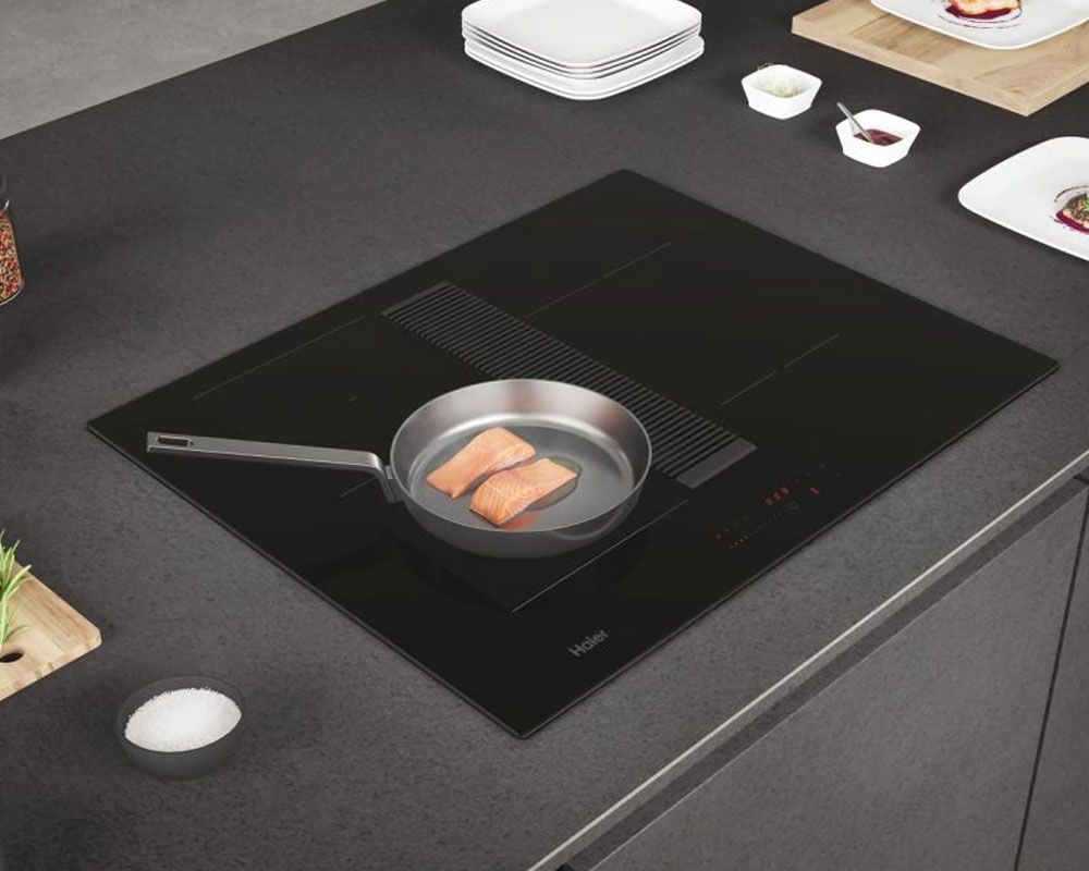 Haier ID Series 6 HAIH6IESCF 60cm Four Zone Black Induction Hob - Black