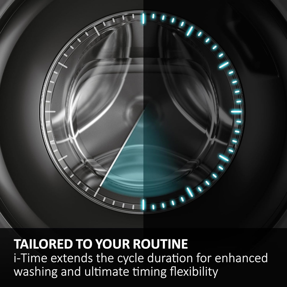 Haier HWQ90B416FWB-UK 9kg Integrated Washing Machine - A Rated - White & Black