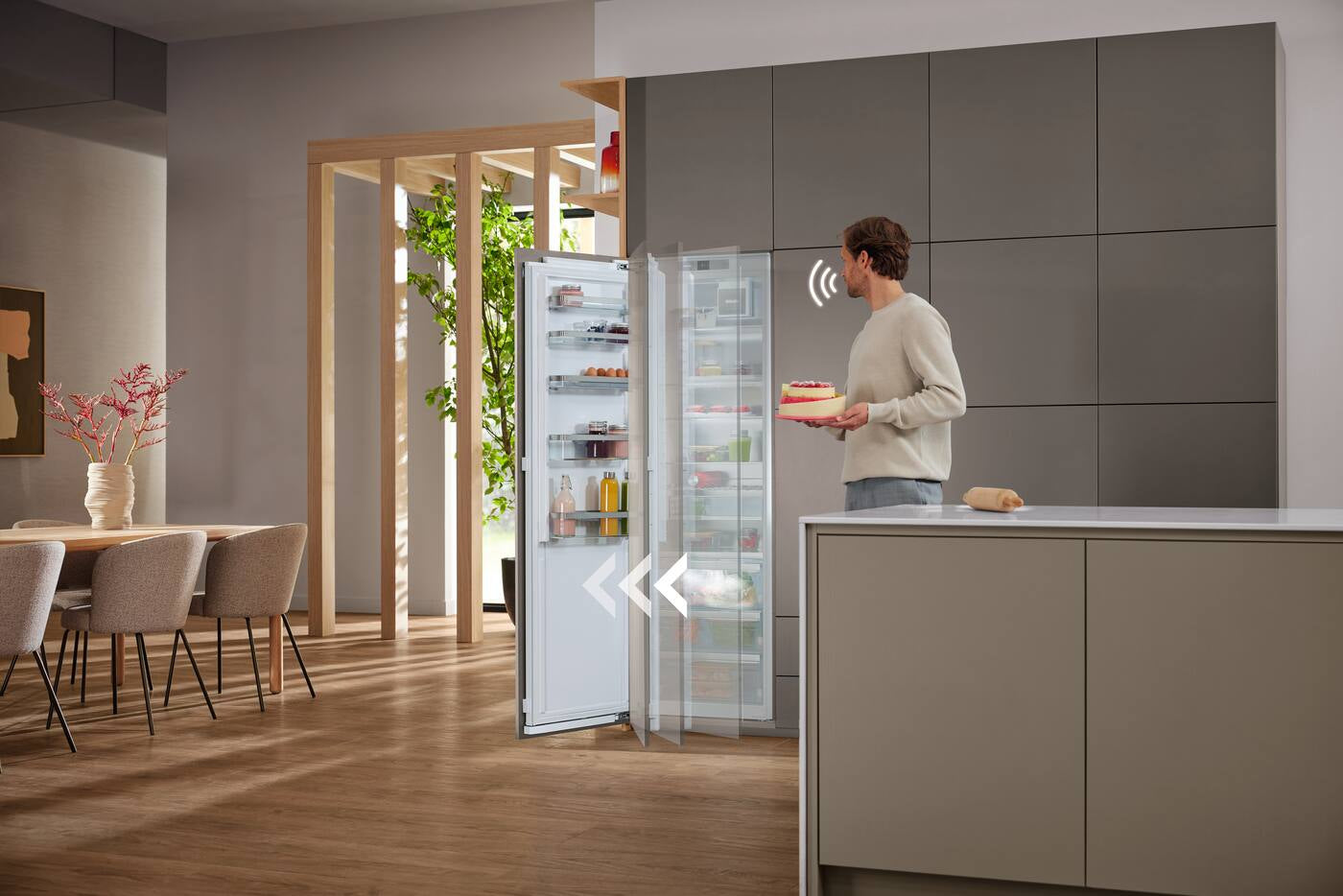Miele K7797C Fully Integrated Larder Fridge – Fixed Hinge