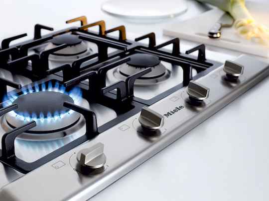 Miele KM2010 65cm Wide Gas Hob - Stainless Steel