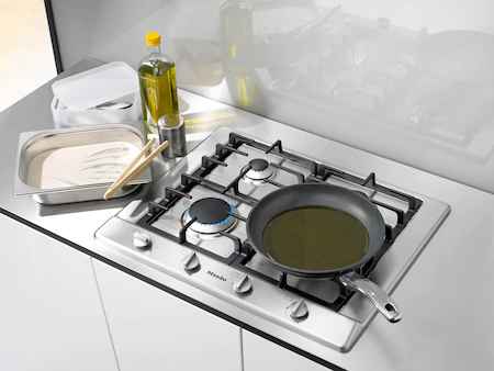 Miele KM2010 65cm Wide Gas Hob - Stainless Steel