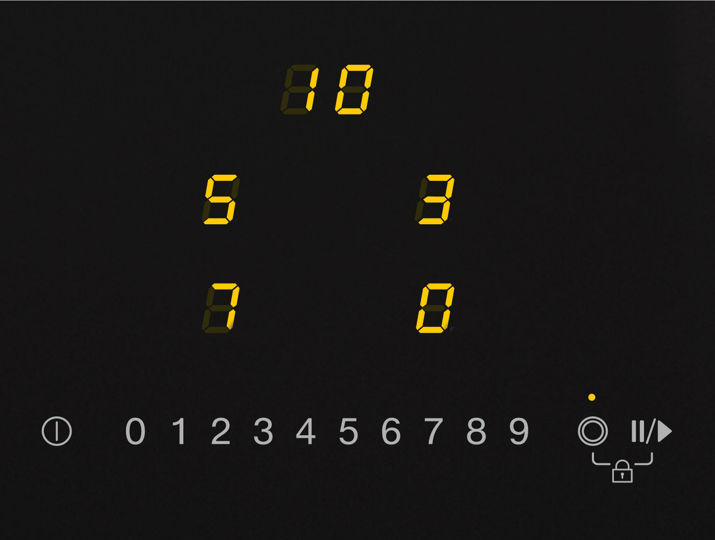 Miele KM6520FR 60cm Wide Ceramic Hob -  Black With Stainless Steel Trim