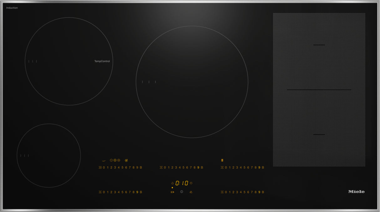 Miele KM7699FR 90cm Wide Induction Hob - Black/Stainless Steel Trim