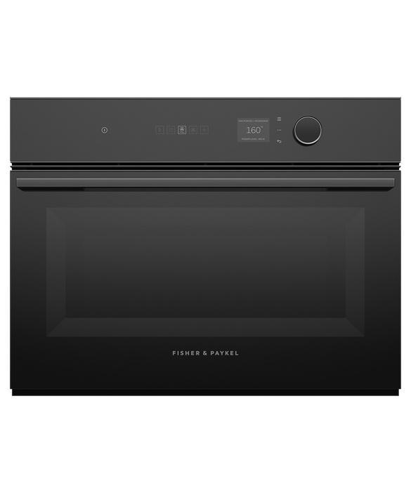 Fisher & Paykel OM60NMLB1 60cm Series 7 Minimal Compact Combi-Microwave Oven - Black
