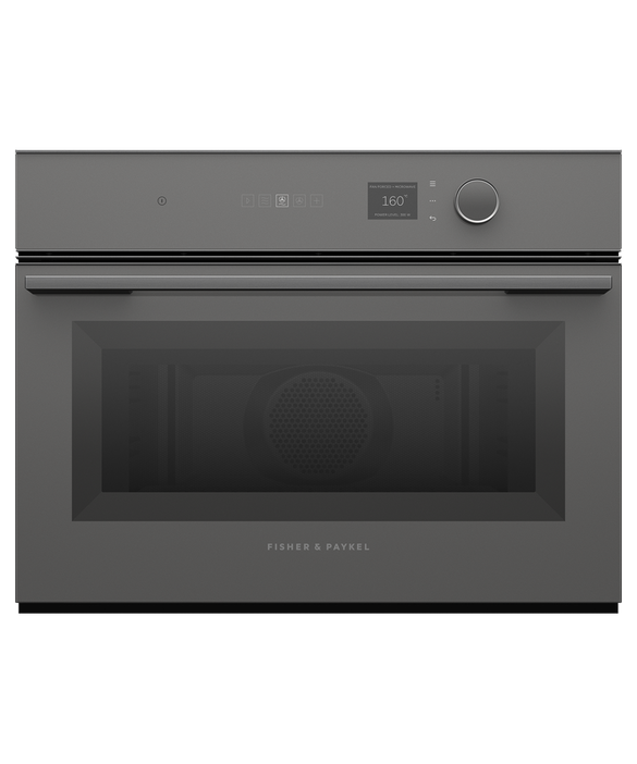 Fisher & Paykel OM60NMLG1 60cm Series 7 Minimal Compact Combi-Microwave Oven - Grey