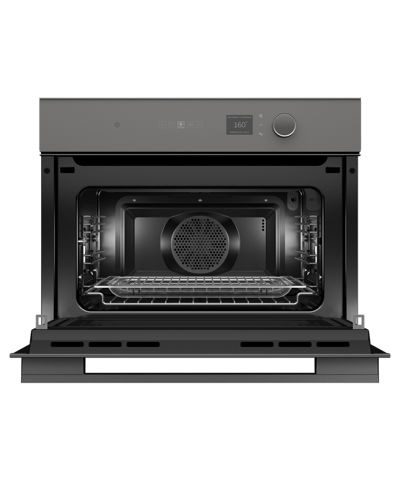 Fisher & Paykel OM60NMLG1 60cm Series 7 Minimal Compact Combi-Microwave Oven - Grey