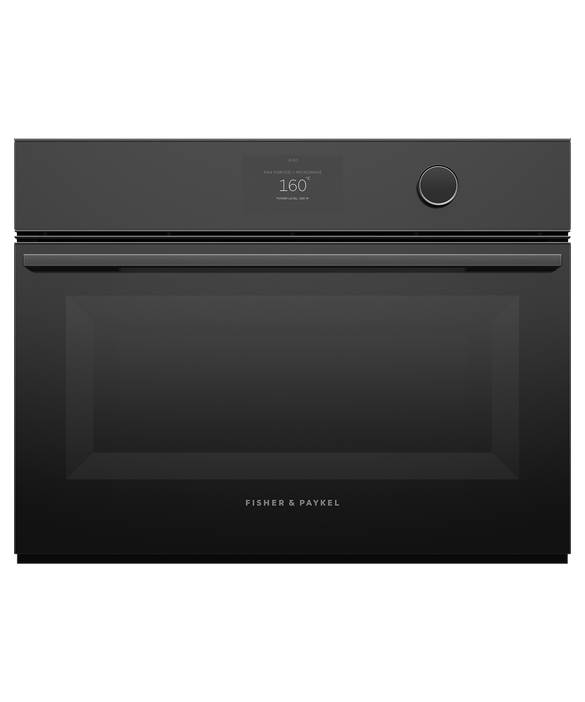Fisher & Paykel OM60NMTDB1 60cm Series 9 Minimal Compact Combi-Microwave Oven - Black