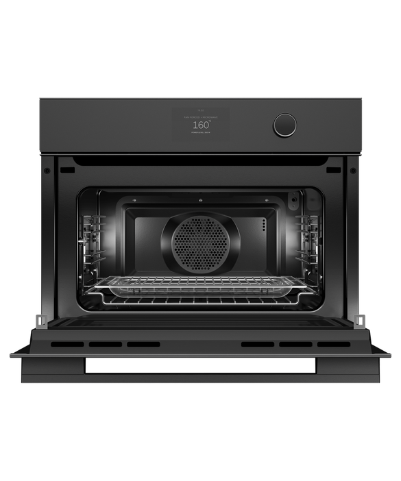 Fisher & Paykel OM60NMTDB1 60cm Series 9 Minimal Compact Combi-Microwave Oven - Black