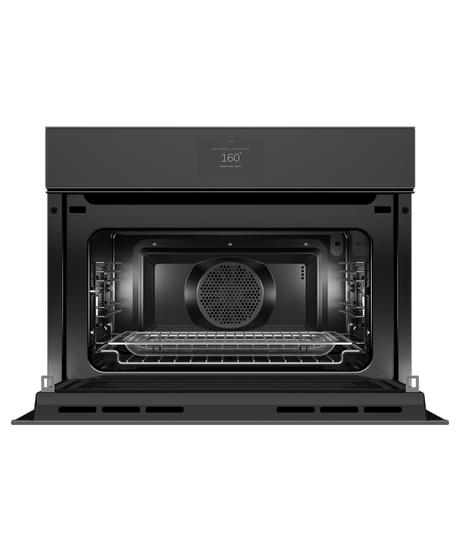 Fisher & Paykel OM60NMTNB1 60cm Series 9 Minimal Handleless Compact Combi-Microwave Oven - Black
