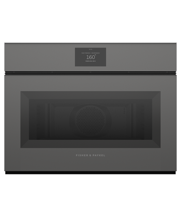 Fisher & Paykel OM60NMTNG1 60cm Series 9 Minimal Handleless Compact Combi-Microwave Oven - Grey