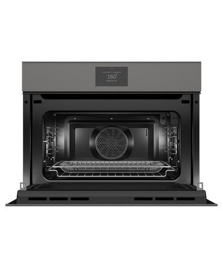 Fisher & Paykel OM60NMTNG1 60cm Series 9 Minimal Handleless Compact Combi-Microwave Oven - Grey