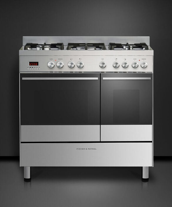 Fisher & Paykel OR90L7DBGFX1 90cm Series 7 Contemporary Dual Fuel 5 Burner Freestanding Cooker - Stainless Steel