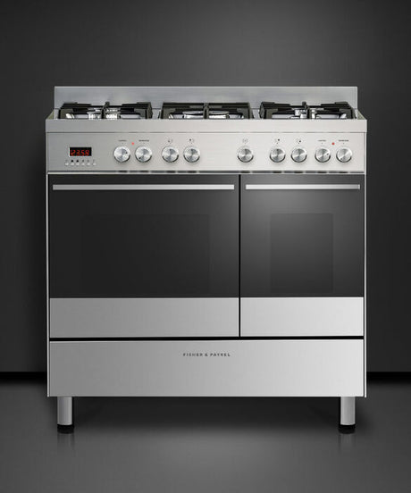 Fisher & Paykel OR90L7DBGFX1 90cm Series 7 Contemporary Dual Fuel 5 Burner Freestanding Cooker - Stainless Steel