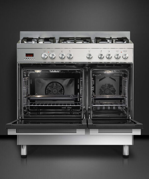 Fisher & Paykel OR90L7DBGFX1 90cm Series 7 Contemporary Dual Fuel 5 Burner Freestanding Cooker - Stainless Steel