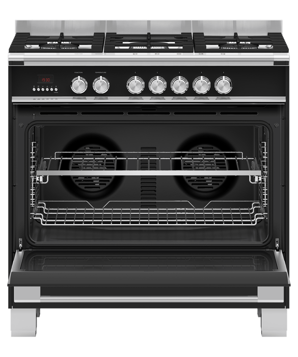 Fisher & Paykel OR90SCG4B1 90cm Series 7 Classic Dual Fuel 5 Burner Freestanding Cooker - Black