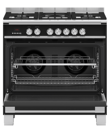 Fisher & Paykel OR90SCG4B1 90cm Series 7 Classic Dual Fuel 5 Burner Freestanding Cooker - Black