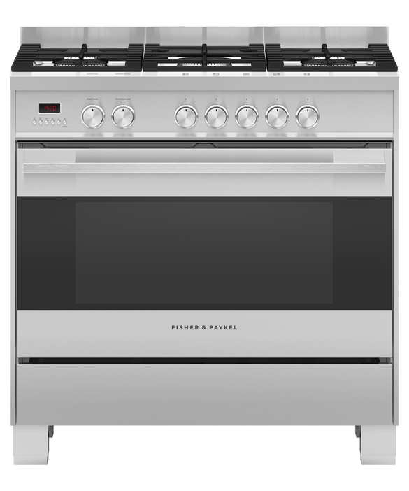 Fisher & Paykel OR90SDG4X1 90cm Series 7 Contemporary Dual Fuel 5 Burner Freestanding Cooker - Stainless Steel